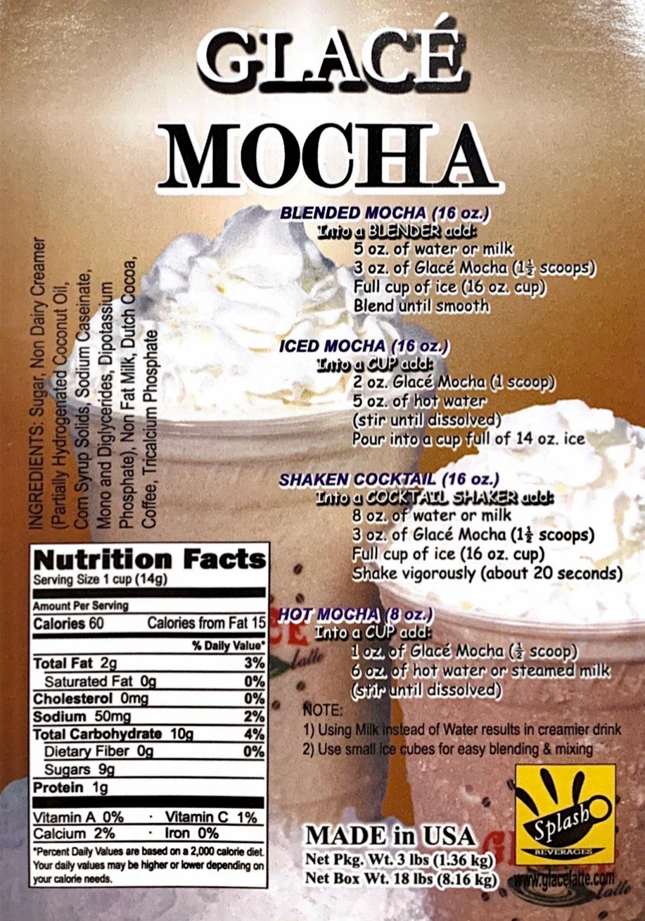 Mocha 4 in 1 Bubble Tea / Latte and Frappe Mix - Ships Free Within Canada on Orders Above CAD $199 - Image 2