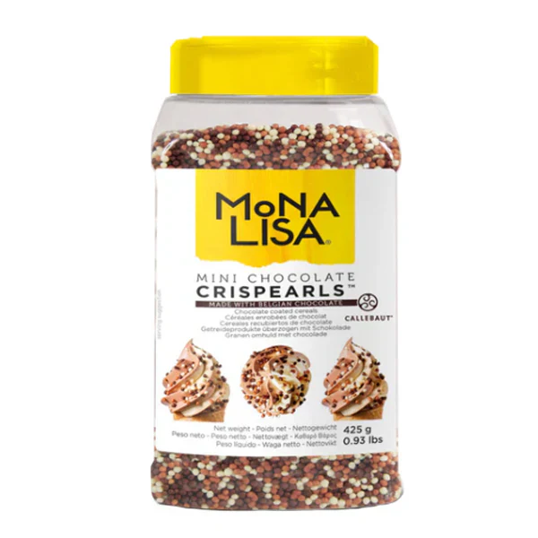 Mona Lisa - Mini Milk Chocolate Crispearls - 425g - Case of 4 x 425g - Barry Callebaut - Canadian Distribution - Ships Free Within Canada on Orders Above CAD $199