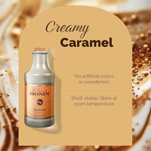 Monin Gourmet Caramel Sauce – Buttery & Rich Flavor for Coffee, Desserts & More, 64 oz – Gluten-Free, Non-GMO - Canadian Distribution - Ships Free Within Canada on Orders Above CAD $199 - Image 2