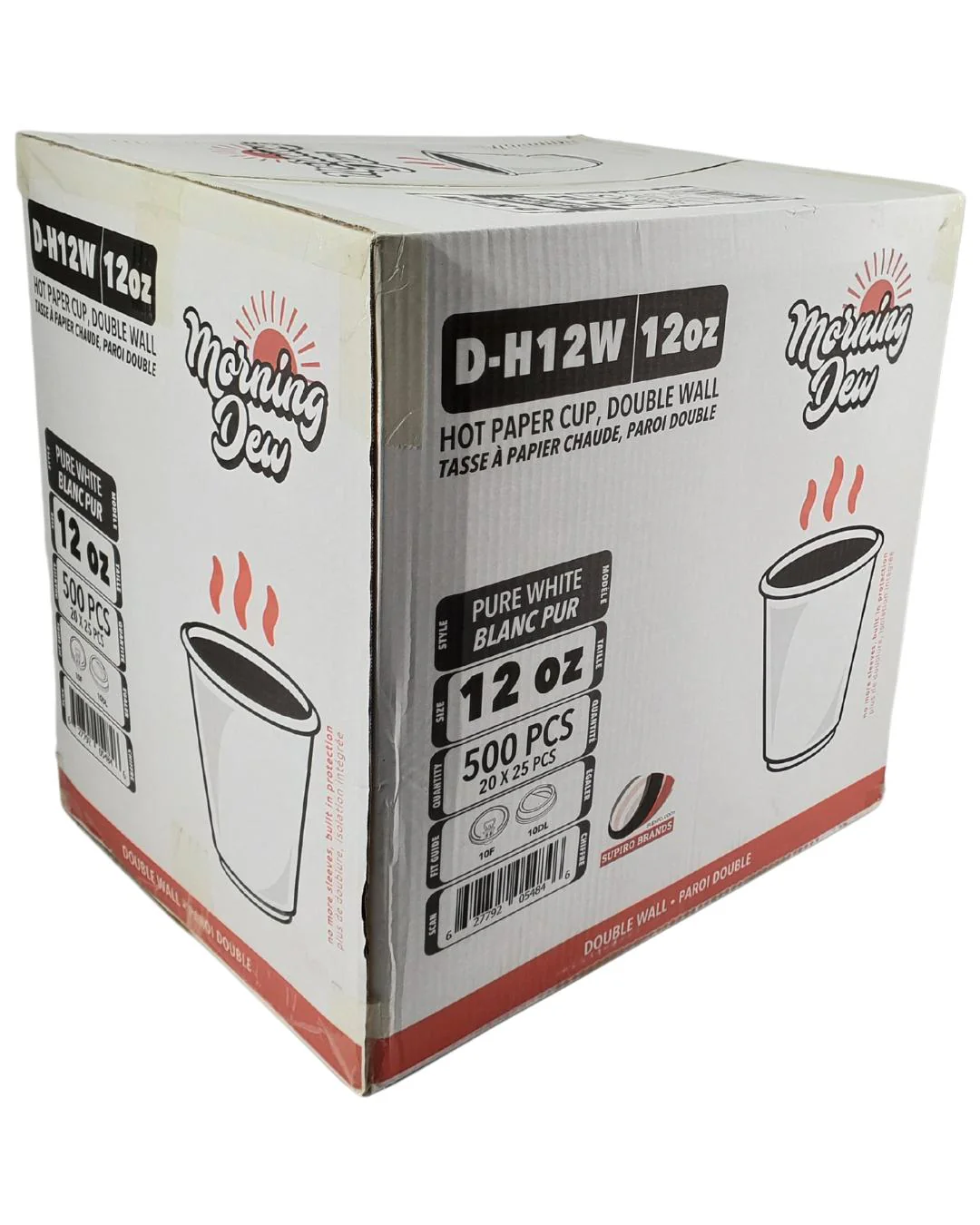 Morning Dew - 12 oz Hot Paper Cup - Double Wall - White - 20 x 25 count - Image 11