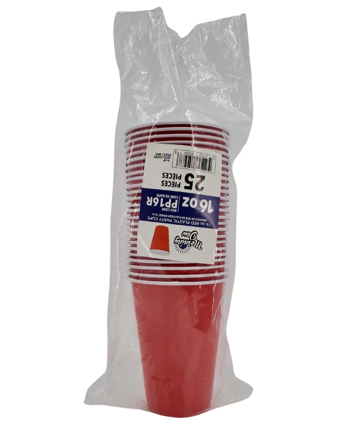 Morning Dew - 16oz PP Red Plastic Party Cups - Diamond - 20 x 25 count - Image 5