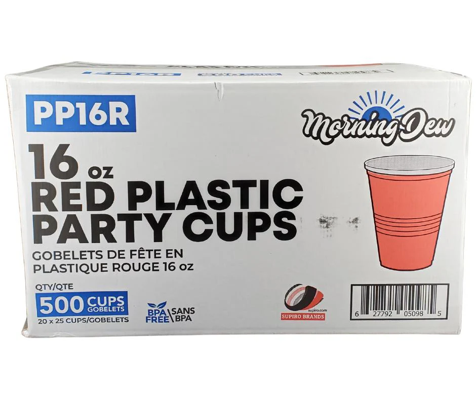 Morning Dew - 16oz - Red Party Cups - 20 x 25 count - Image 3