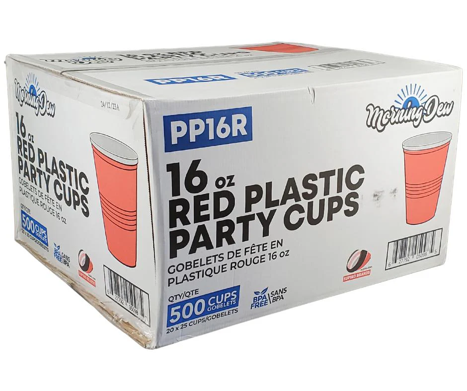 Morning Dew - 16oz - Red Party Cups - 20 x 25 count - Image 4