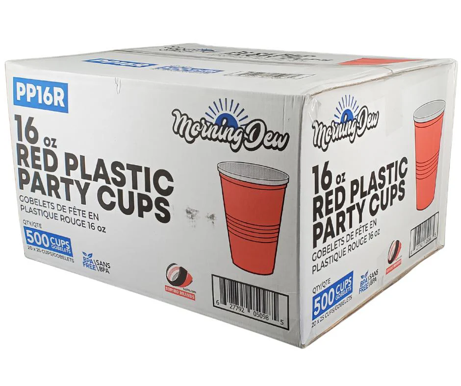 Morning Dew - 16oz - Red Party Cups - 20 x 25 count - Image 5