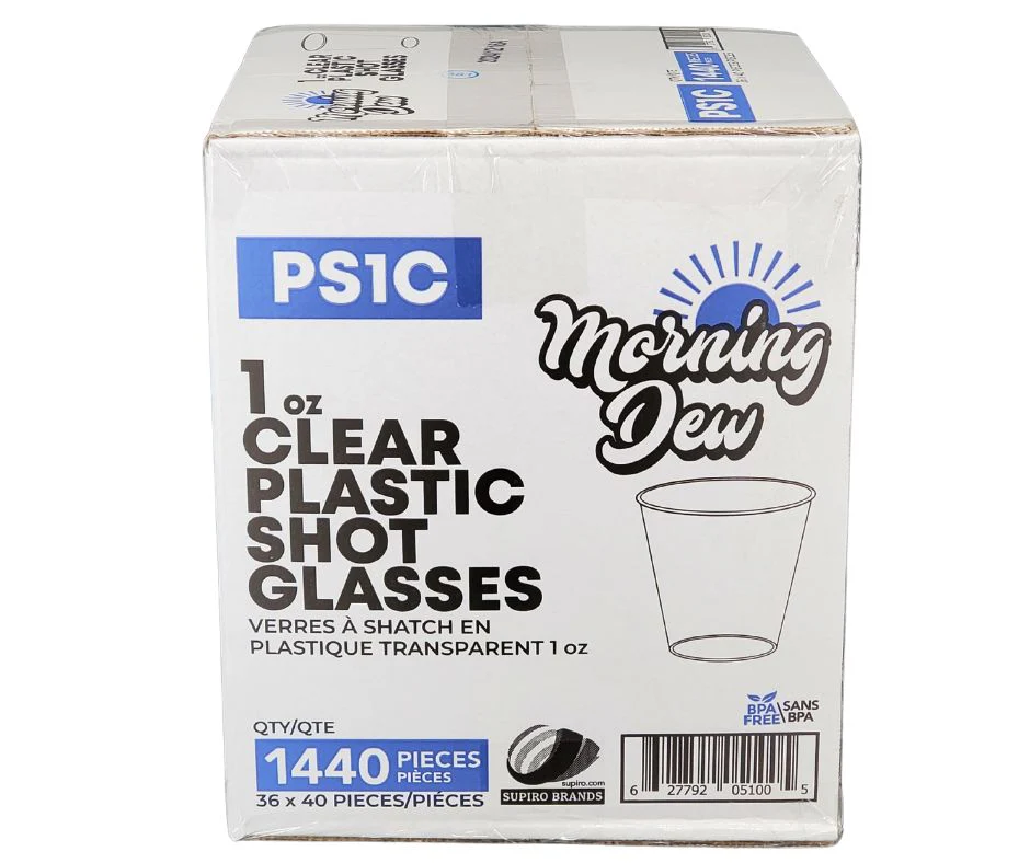 Morning Dew - 1oz Clear Plastic Shot Glass - 36 x 40 count - Image 2