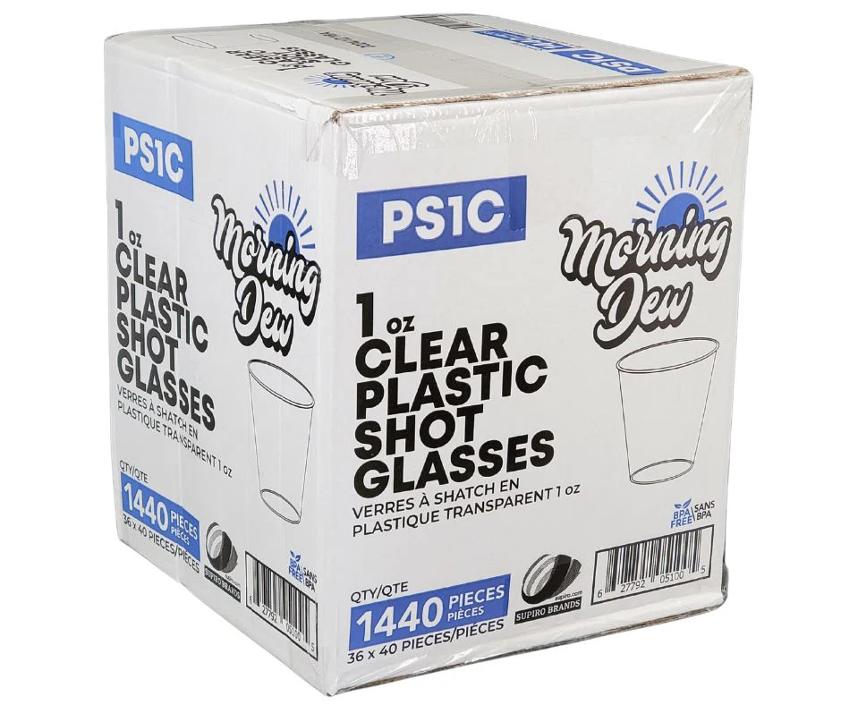 Morning Dew - 1oz Clear Plastic Shot Glass - 36 x 40 count - Image 5