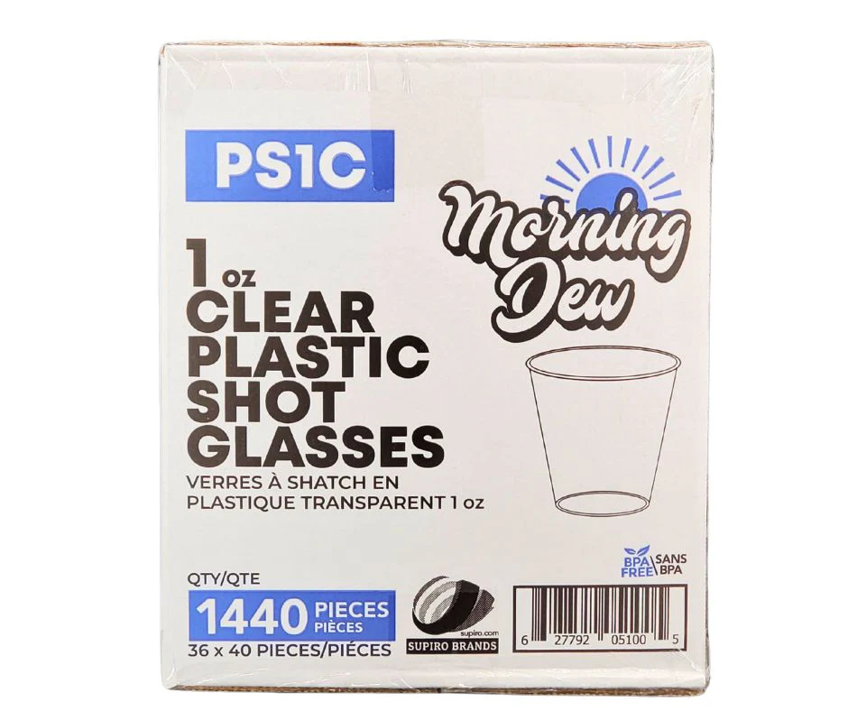 Morning Dew - 1oz Clear Plastic Shot Glass - 36 x 40 count - Image 7