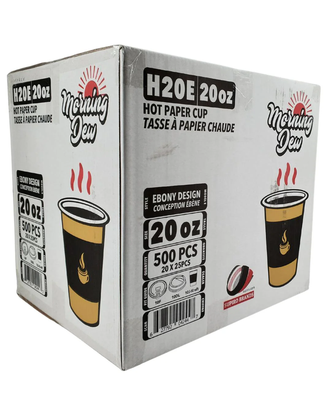 Morning Dew - 20 oz Hot Paper Cups - Ebony Print - 20 x 25 count - Image 9