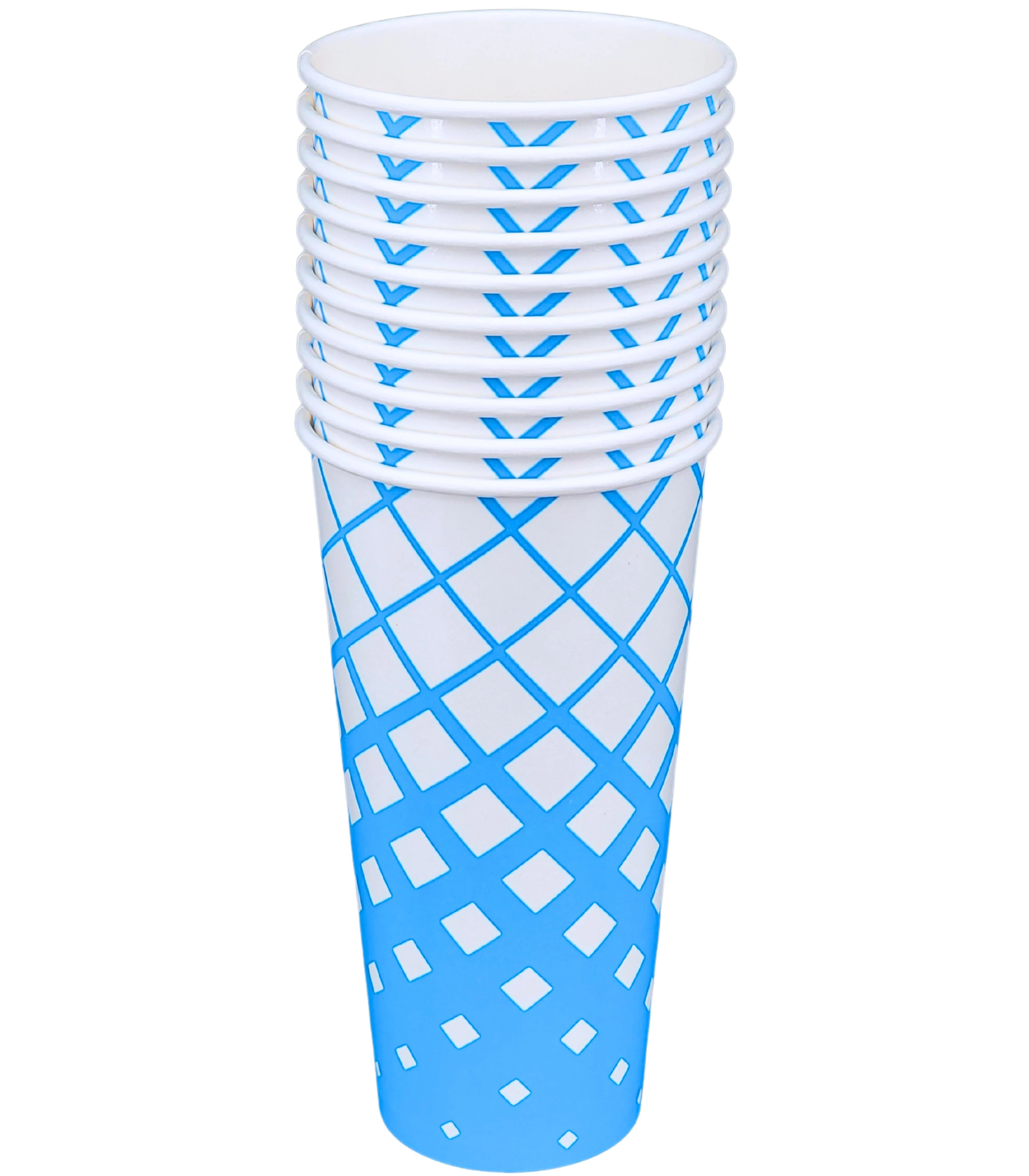 Morning Dew - 22oz Cold Paper Cups - Ice Blue Print - 20 x 25 count - Image 5
