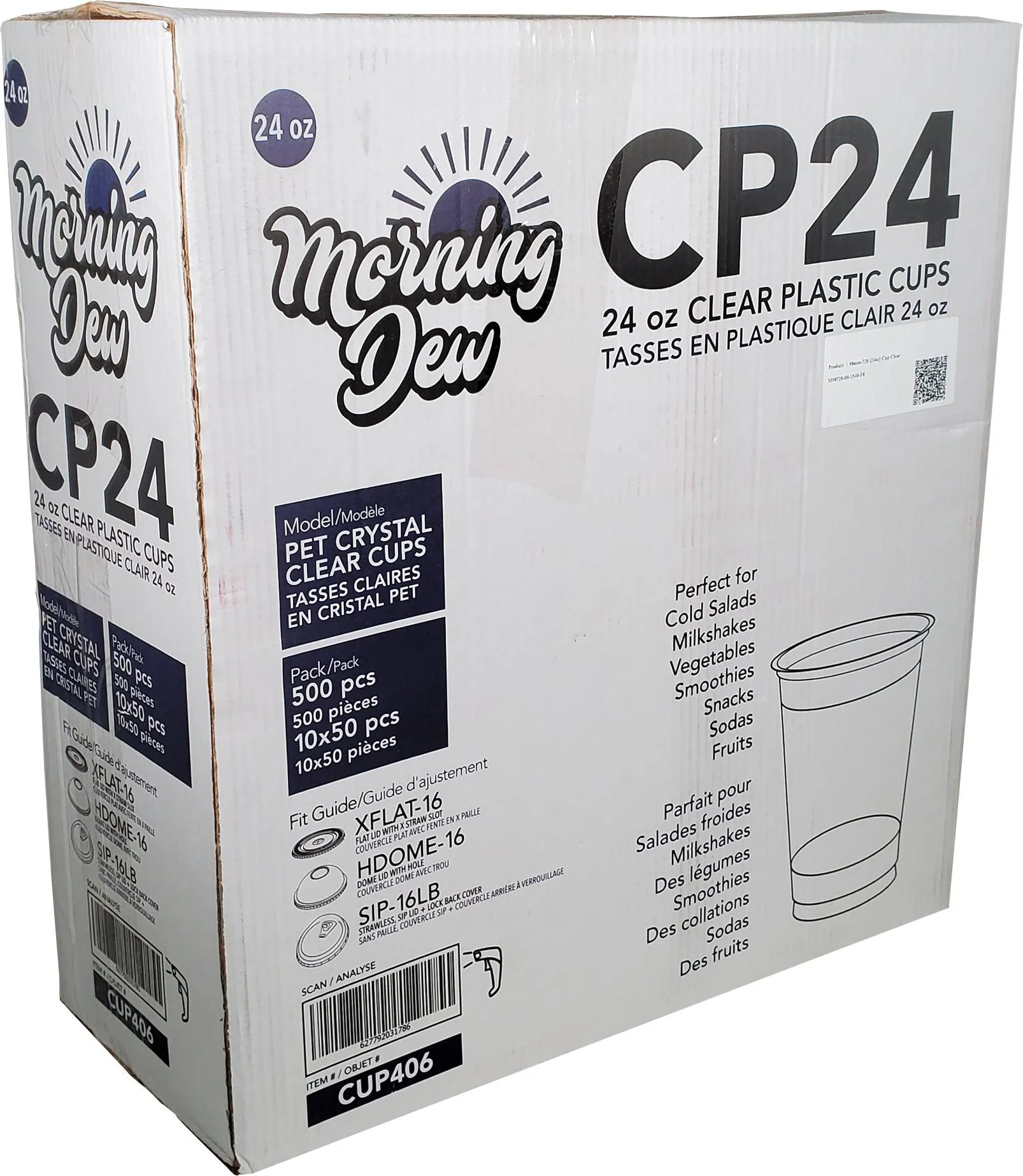 Morning Dew - 24 oz Clear Pet Cup - 98mm - 10 x 50 count - Image 6