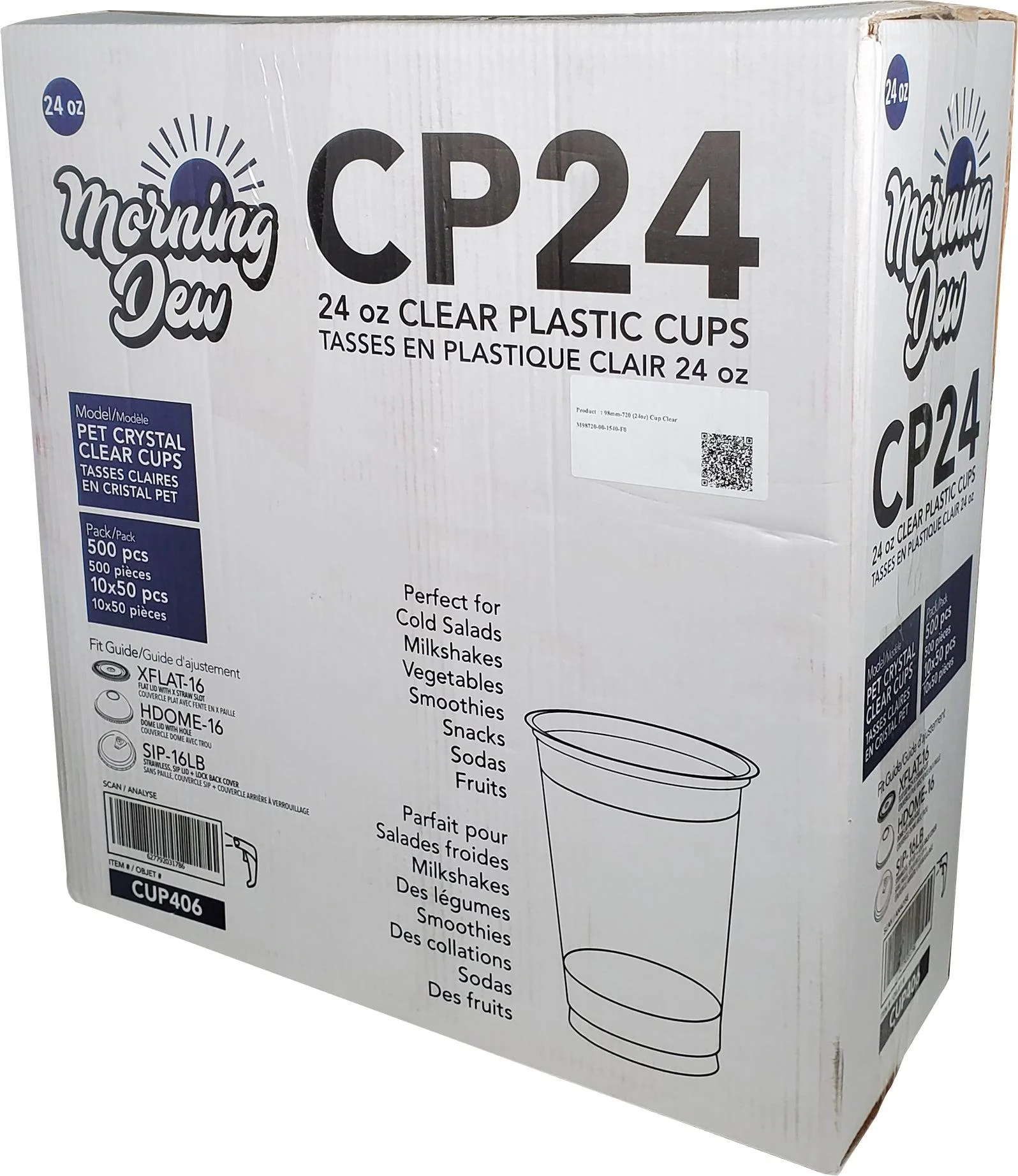 Morning Dew - 24 oz Clear Pet Cup - 98mm - 10 x 50 count - Image 7