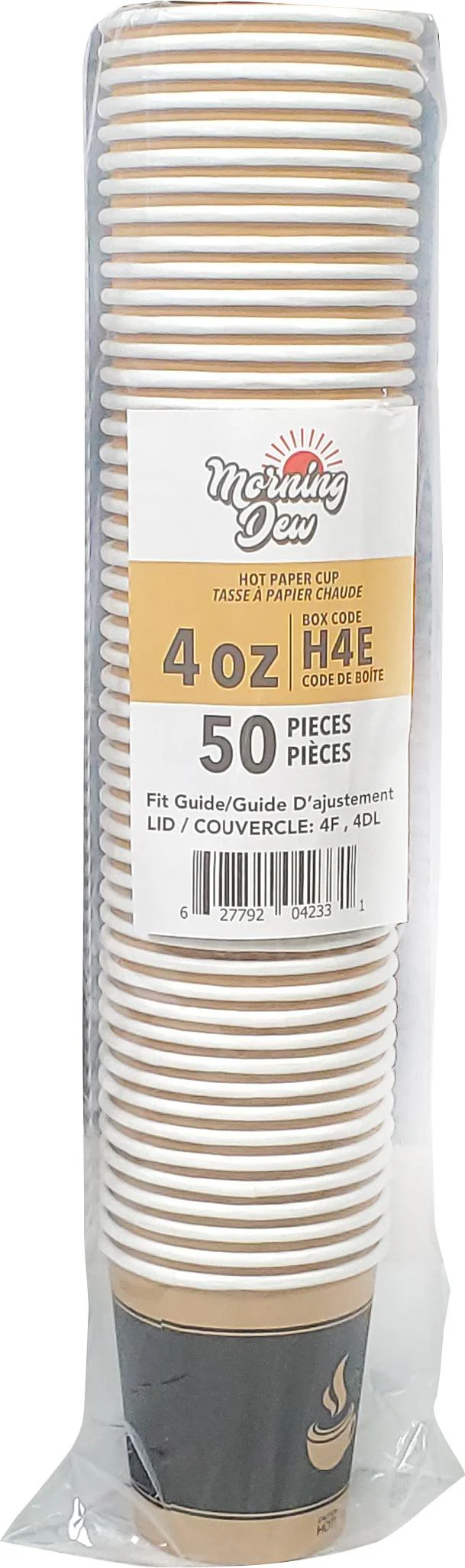 Morning Dew - 4 oz Hot Paper Cups - Ebony Print - 20 x 50 count - Image 4