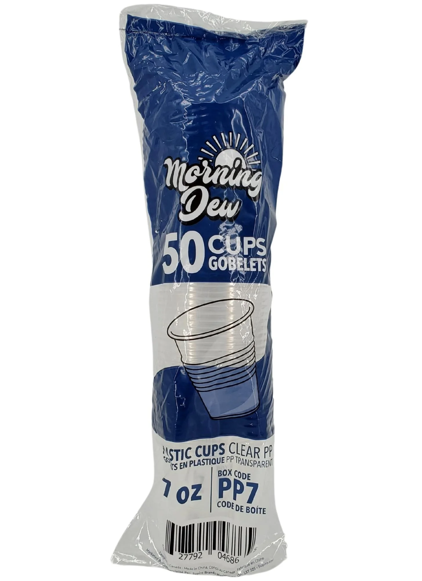 Morning Dew - 7oz Translucent Cups - Plastic - 20 x 50 count - Image 2