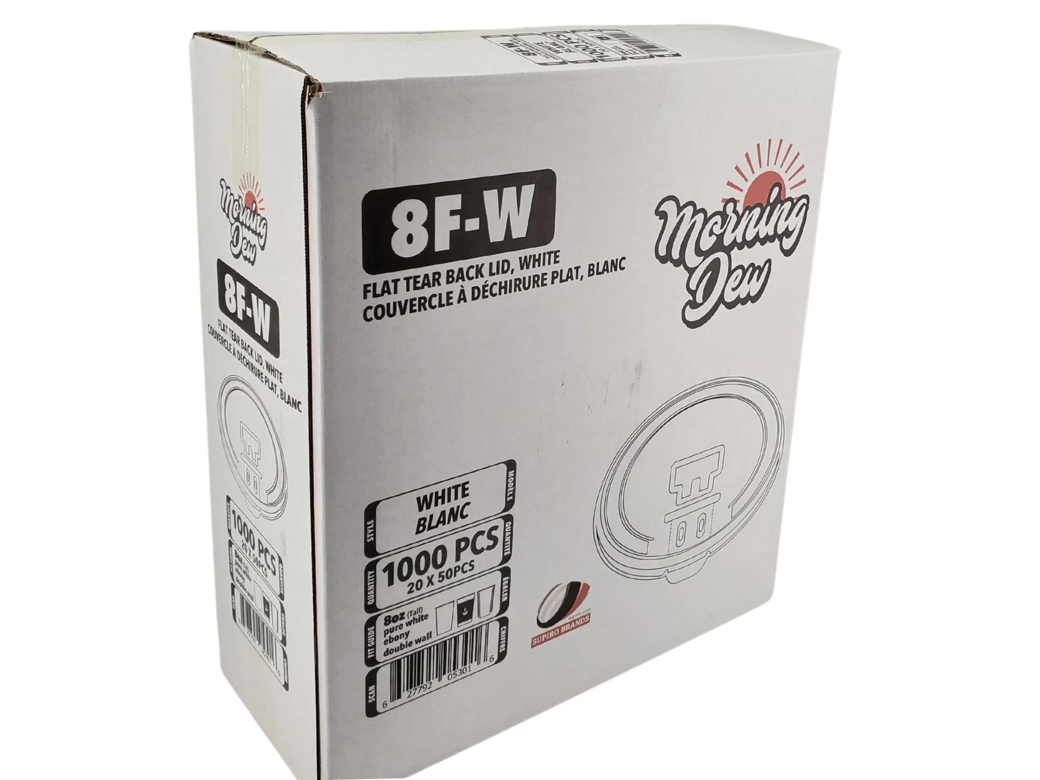 Morning Dew - 8 oz Flat Tear Back Lids - 20 x 50 count - Image 4