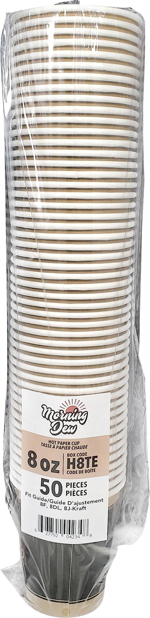 Morning Dew - 8oz Hot Paper Cups - Ebony Print - 20 x 50 count - Image 4