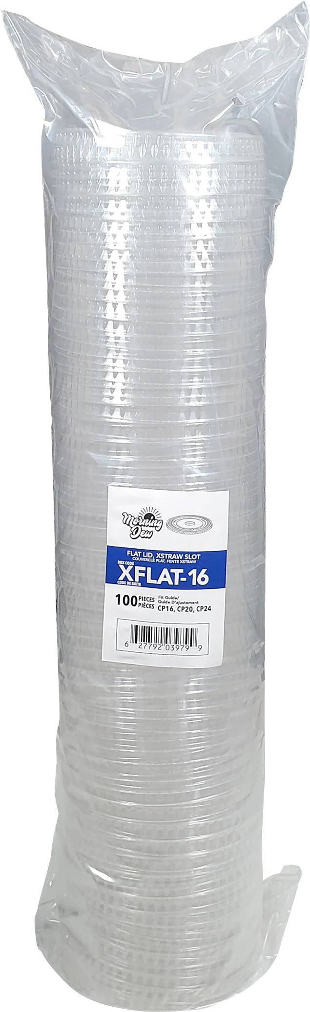 Morning Dew - Clear Flat Lid - 16-24oz Cup - 98mm - 10 x 100 count - Image 2