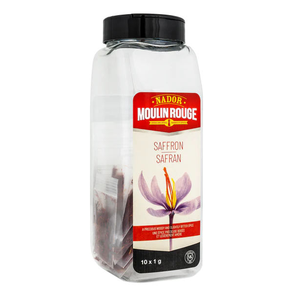 Moulin Rouge Saffron - 40 × 1 g - Grocery and Food Items - Canadian Distribution - Ships Free Within Canada on Orders Above CAD $199