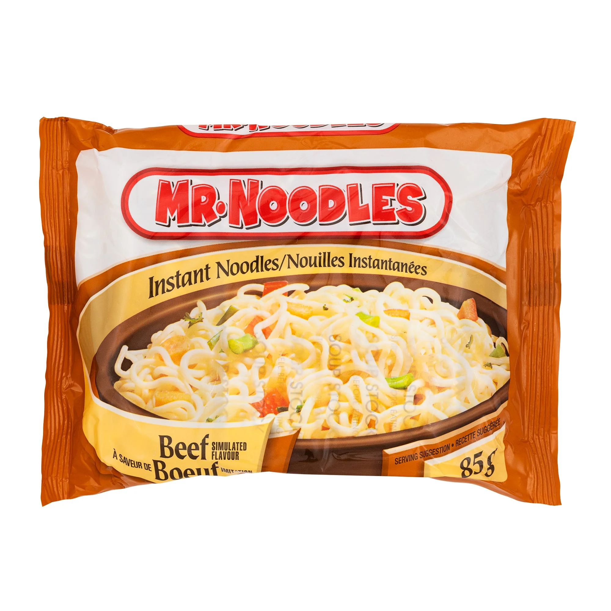Mr. Noodles Beef Flavour Flat Instant Noodles - 96 × 85 g - Grocery and Food Items - Canadian Distribution - Ships Free Within Canada on Orders Above CAD $199
