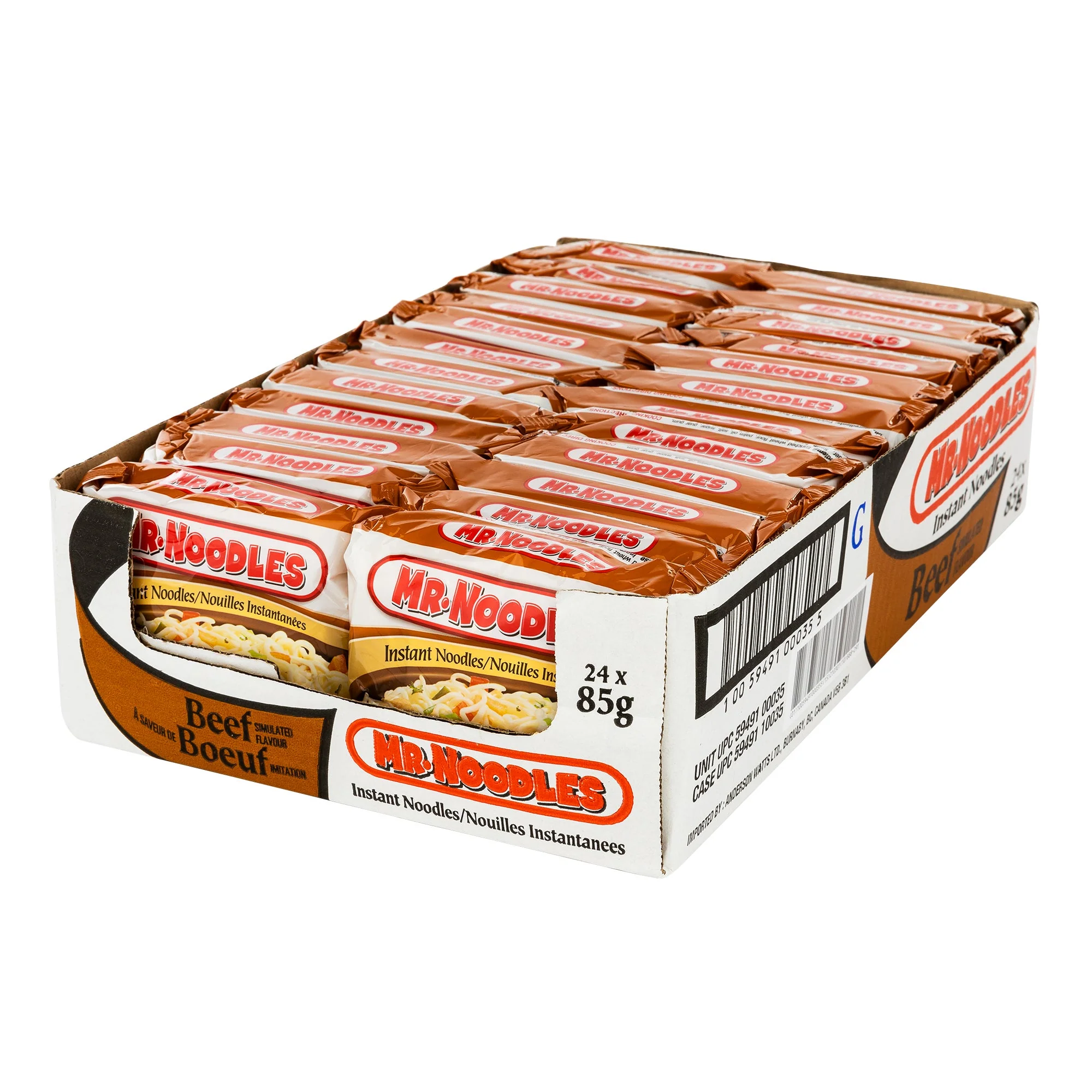 Mr. Noodles Beef Flavour Flat Instant Noodles - 96 × 85 g - Grocery and Food Items - Canadian Distribution - Ships Free Within Canada on Orders Above CAD $199 - Image 2