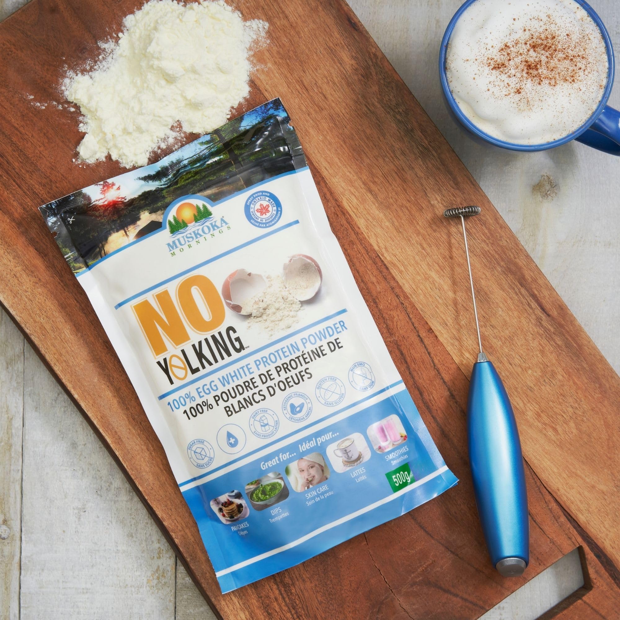 Muskoka Mornings – No Yolking Egg White Protein Powder – Unflavoured – 500g - Canadian Distribution - Ships Free Within Canada on Orders Above CAD $199 - Image 2