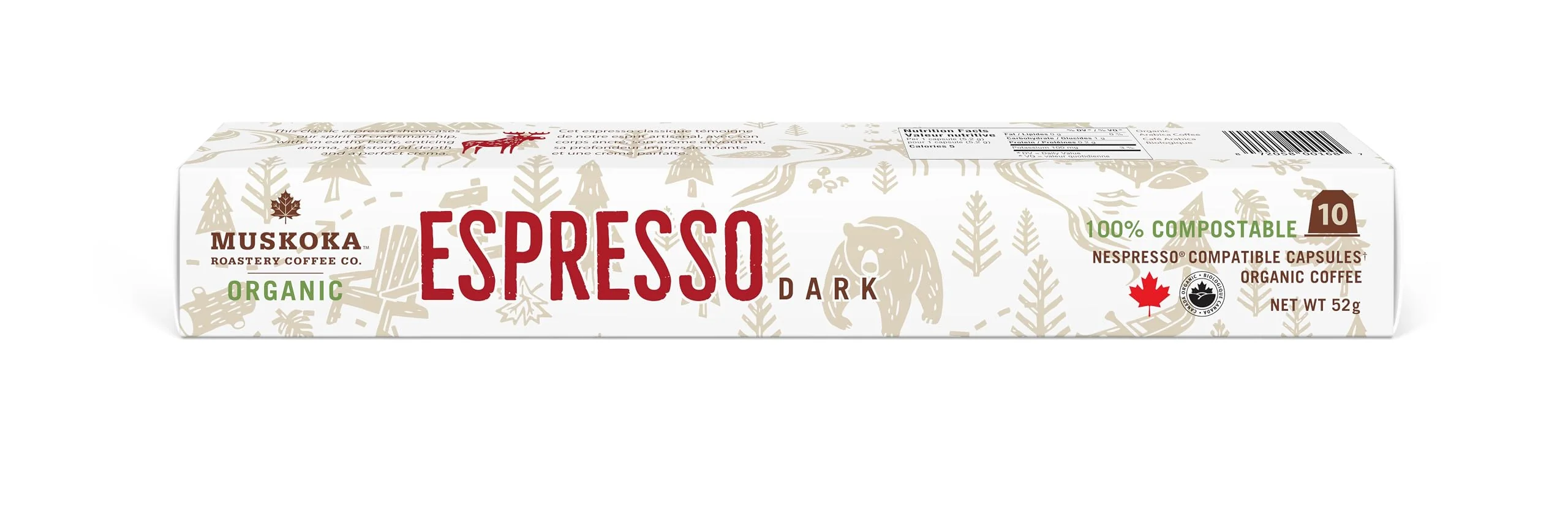 Muskoka Roastery Coffee, Organic Espresso Pods, Dark Roast, 10-Count Espresso Capsules, Compatible with Nespresso Original Line Machines - Image 4