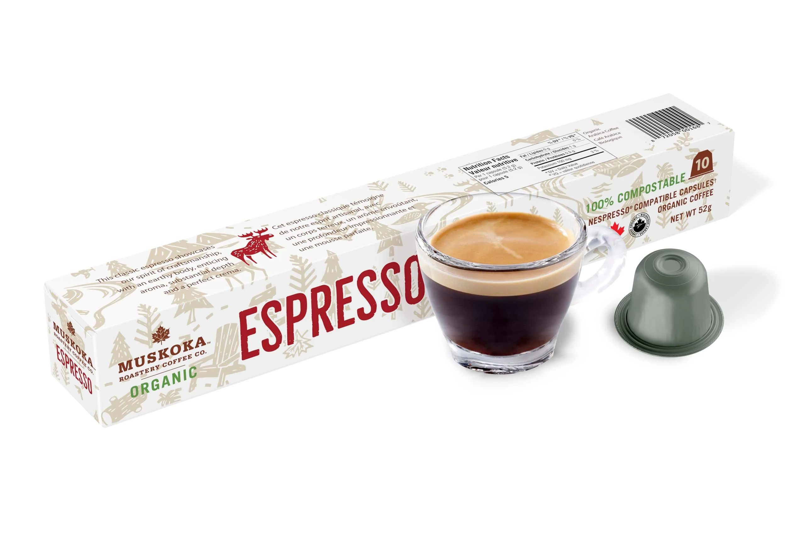 Muskoka Roastery Coffee, Organic Espresso Pods, Dark Roast, 10-Count Espresso Capsules, Compatible with Nespresso Original Line Machines - Image 5