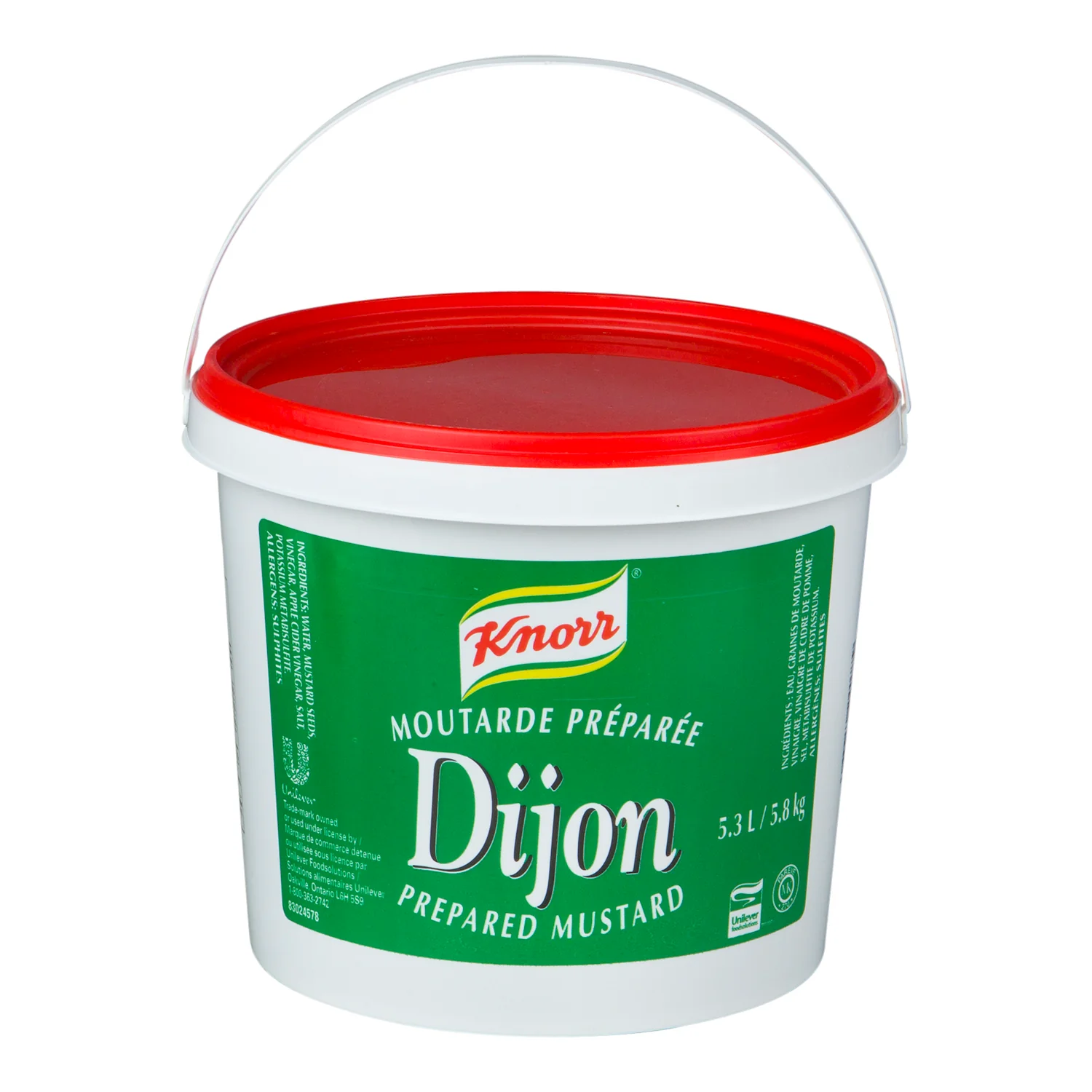Mustard Dijon Prepared Gluten-Free - 1 x 5.8 kg - Knorr Swiss - Restaurant and Foodservice Ingredients - Canadian Distribution - Ships Free Within Canada on Orders Above CAD $199