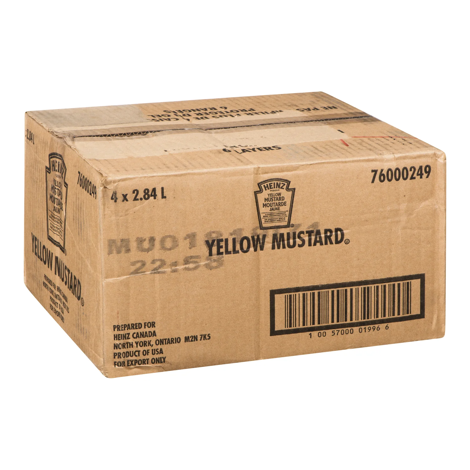 Mustard Prepared Big Yellow - 4 x 2.84 L - Heinz - Restaurant and Foodservice Ingredients - Canadian Distribution - Ships Free Within Canada on Orders Above CAD $199 - Image 2