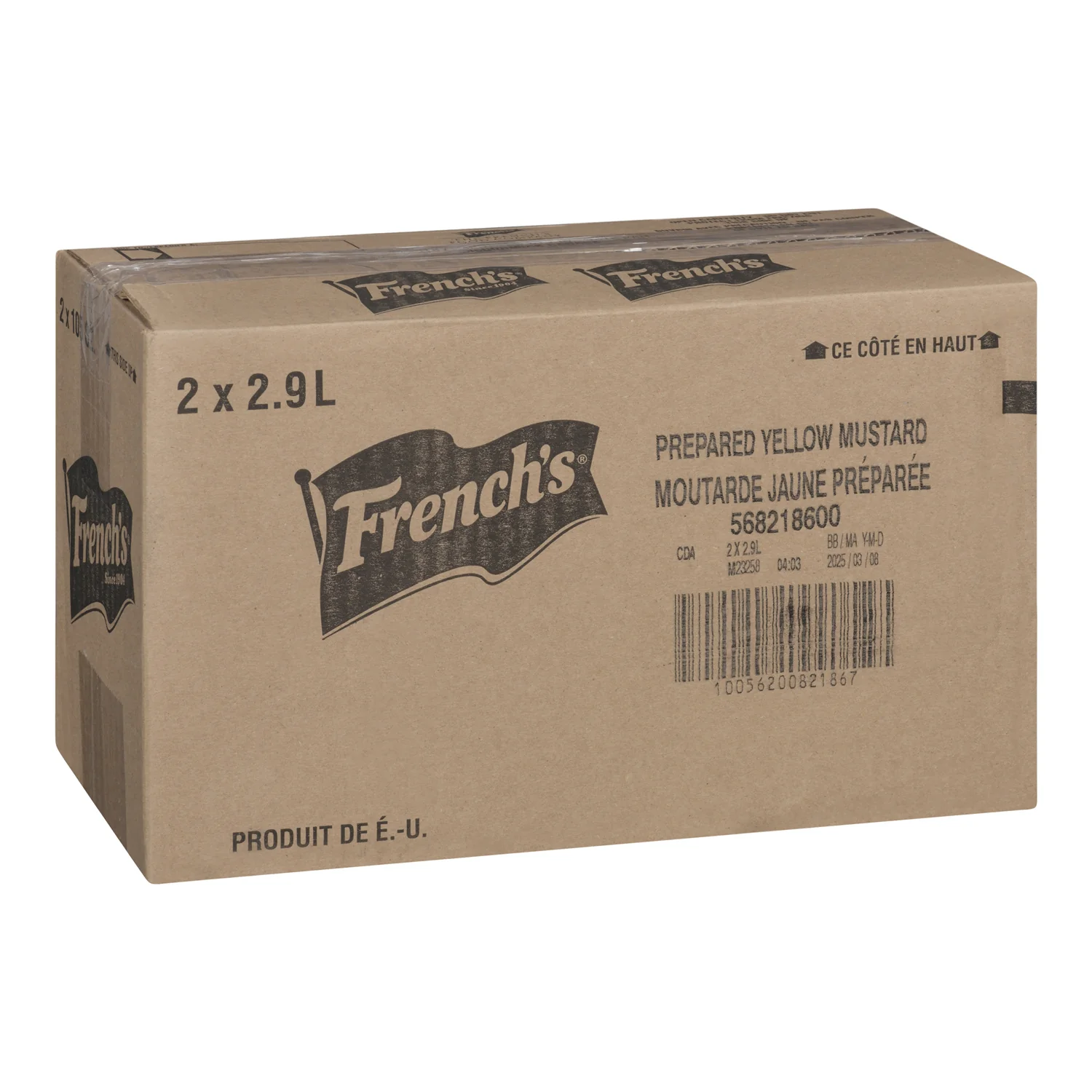 Mustard Yellow - 2 x 2.9 L - Frenchs - Restaurant and Foodservice Ingredients - Canadian Distribution - Ships Free Within Canada on Orders Above CAD $199 - Image 2
