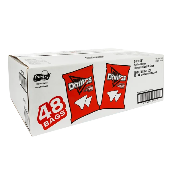 Nacho Cheese Chips - 192 × 45 g - Doritos - Canadian Distribution - Ships Free Within Canada on Orders Above CAD $199 - Image 2