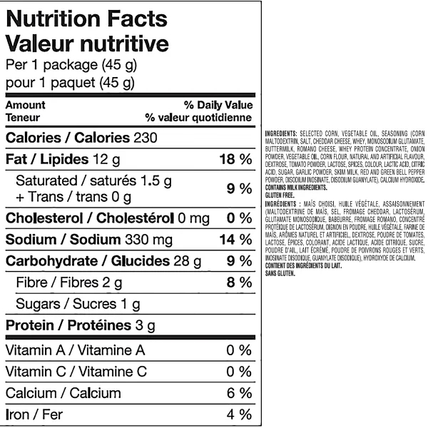 Nacho Cheese Chips - 192 × 45 g - Doritos - Canadian Distribution - Ships Free Within Canada on Orders Above CAD $199 - Image 3