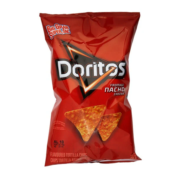 Nacho Cheese Tortilla Chips - 128 × 70 g (2.5 oz) - Doritos - Canadian Distribution - Ships Free Within Canada on Orders Above CAD $199