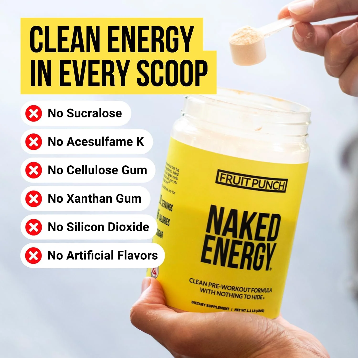 Naked (Naked Energy) – Pre Workout – Fruit Punch – 30 Servings – No Added Sweeteners - Canadian Distribution - Ships Free Within Canada on Orders Above CAD $199 - Image 6
