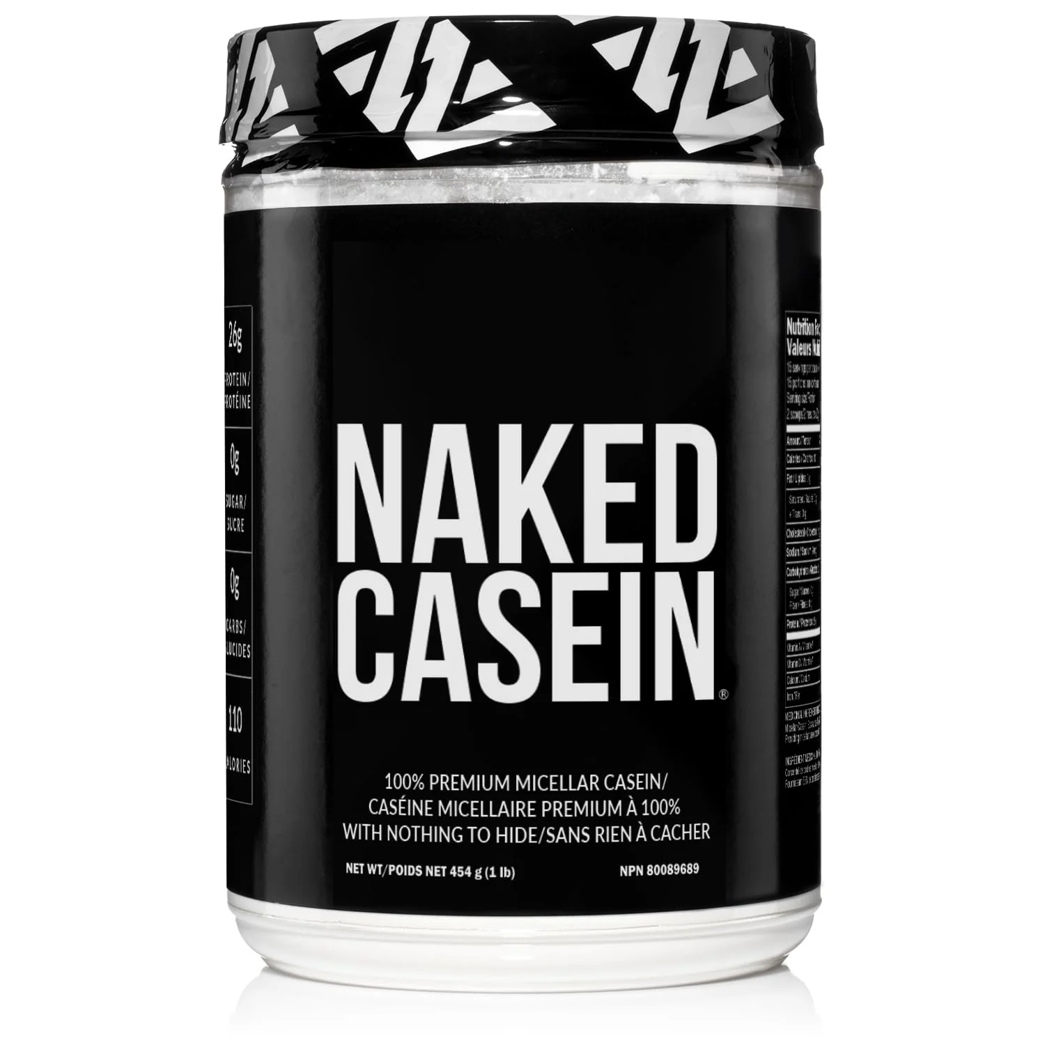 Naked Nutrition – Casein Protein – Unflavoured – 1lb – Micellar casein - Canadian Distribution - Ships Free Within Canada on Orders Above CAD $199