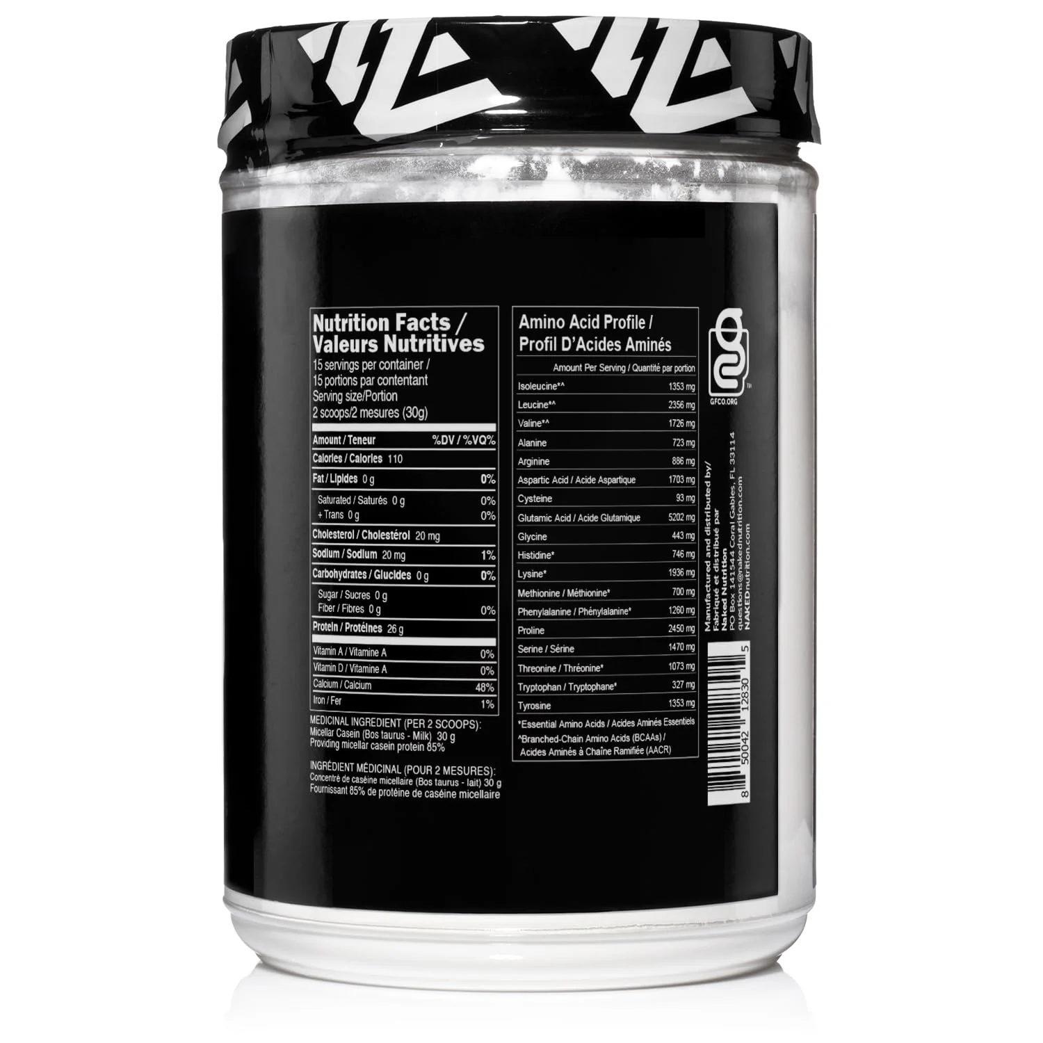 Naked Nutrition – Casein Protein – Unflavoured – 1lb – Micellar casein - Canadian Distribution - Ships Free Within Canada on Orders Above CAD $199 - Image 6