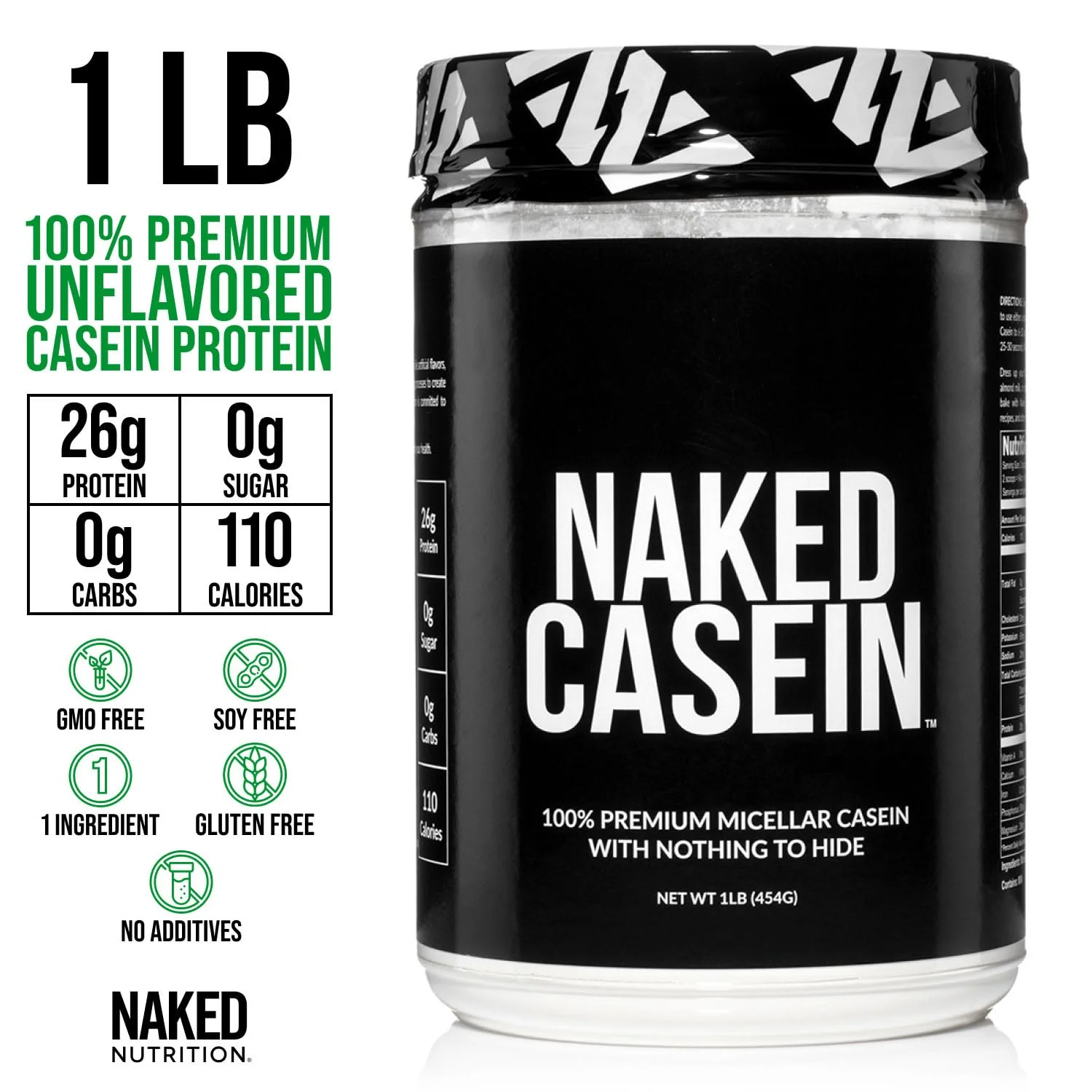 Naked Nutrition – Casein Protein – Unflavoured – 1lb – Micellar casein - Canadian Distribution - Ships Free Within Canada on Orders Above CAD $199 - Image 8