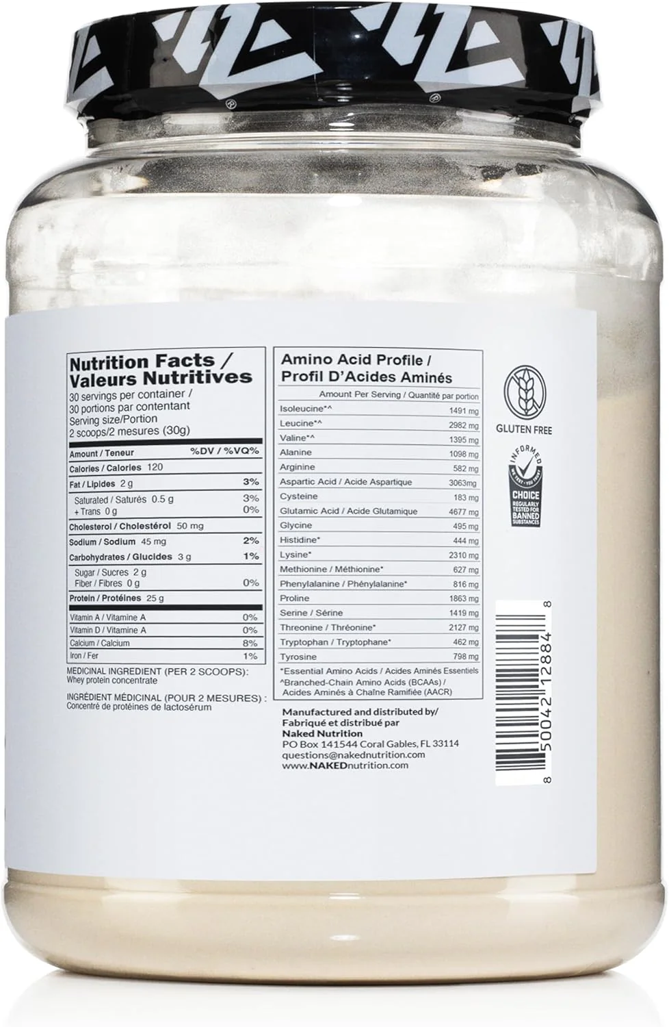 NAKED – Whey Protein Powder – Unflavored – 2 lb – Ships Free Within Canada on Orders Above CAD $199 - Image 4