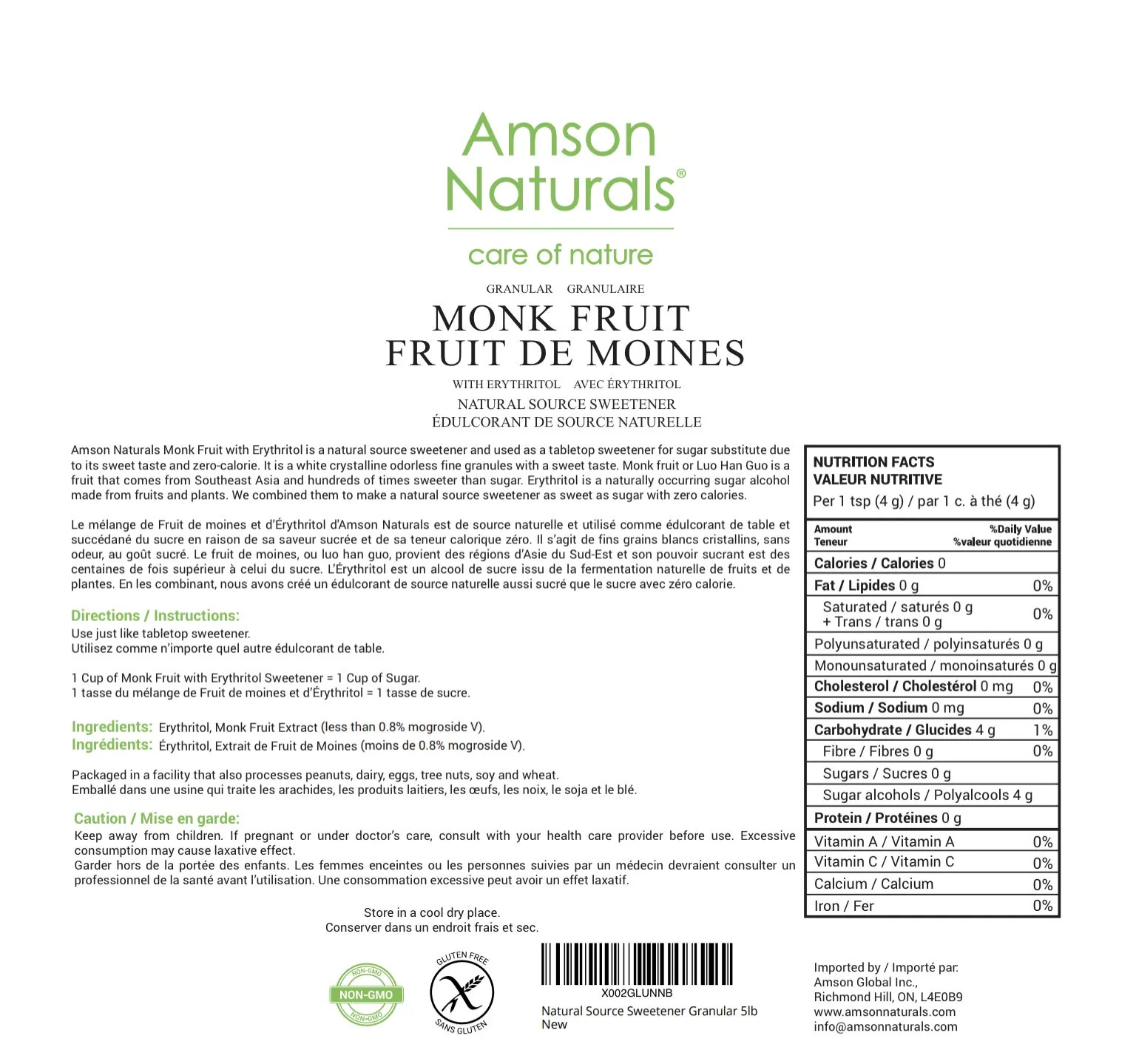 Natural Source – Sweetener – Granular 1:1 Sugar Substitute – 5 lb - Canadian Distribution - Ships Free Within Canada on Orders Above CAD $199 - Image 6