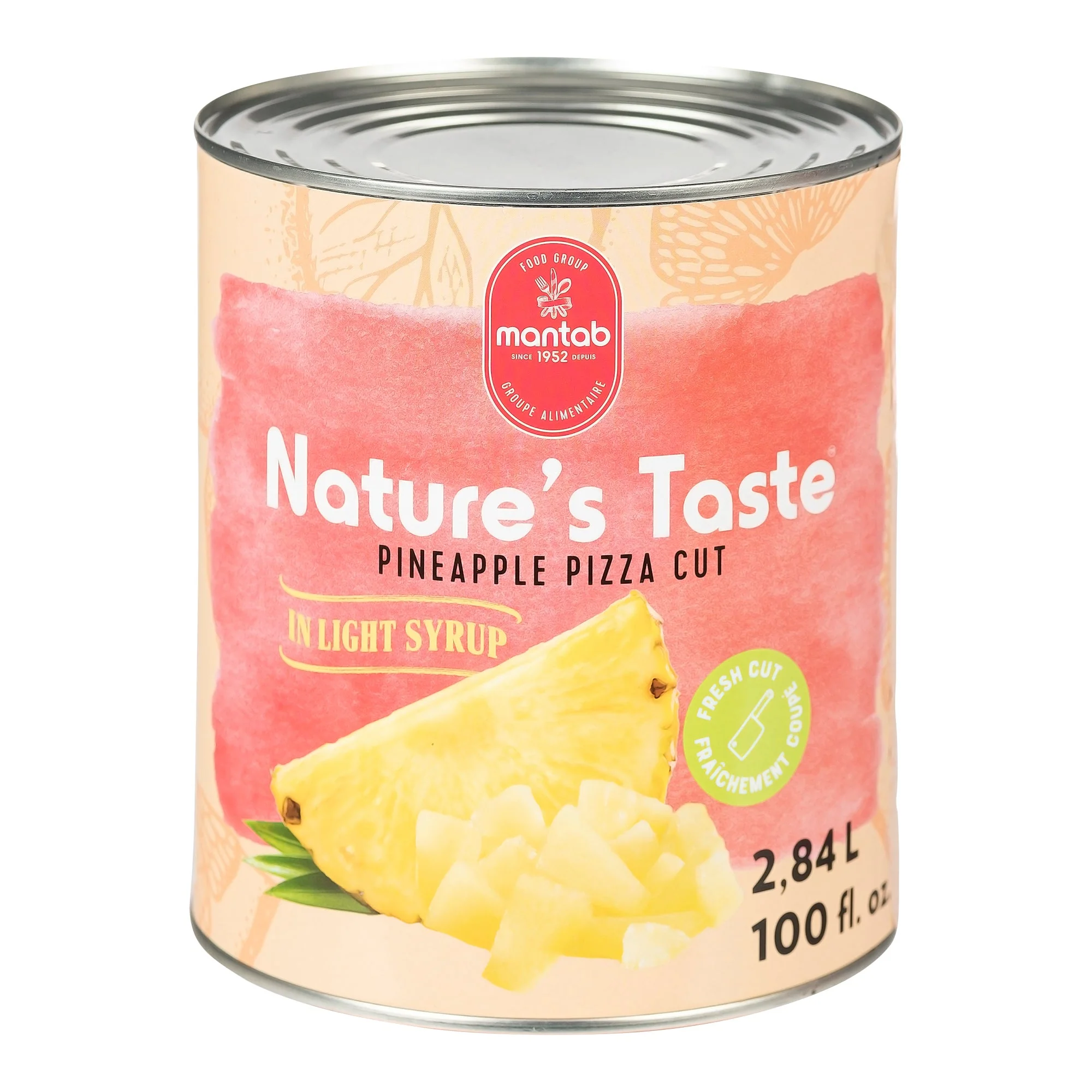 Nature’s Taste Pineapple Pizza Cut - 4 x 2.84 L - Grocery and Food Items - Canadian Distribution - Ships Free Within Canada on Orders Above CAD $199