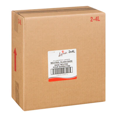 Neutral Slush Syrup Base Mix – RTU 5+1 – 2x4L - Lynch - Mclean - Berthelet - Solina Foods Canada - Ships Free Within Canada on Orders Above CAD $199