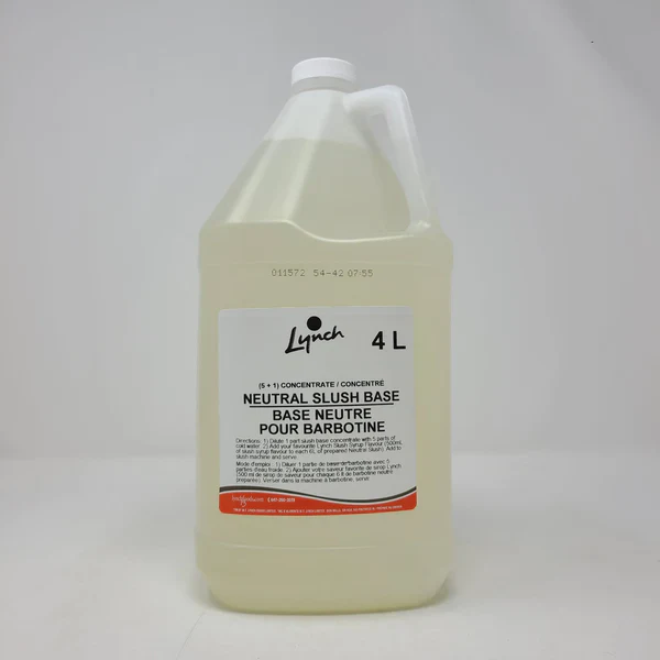 Neutral Slush Syrup Base Mix – RTU 5+1 – 2x4L - Lynch - Mclean - Berthelet - Solina Foods Canada - Ships Free Within Canada on Orders Above CAD $199 - Image 3