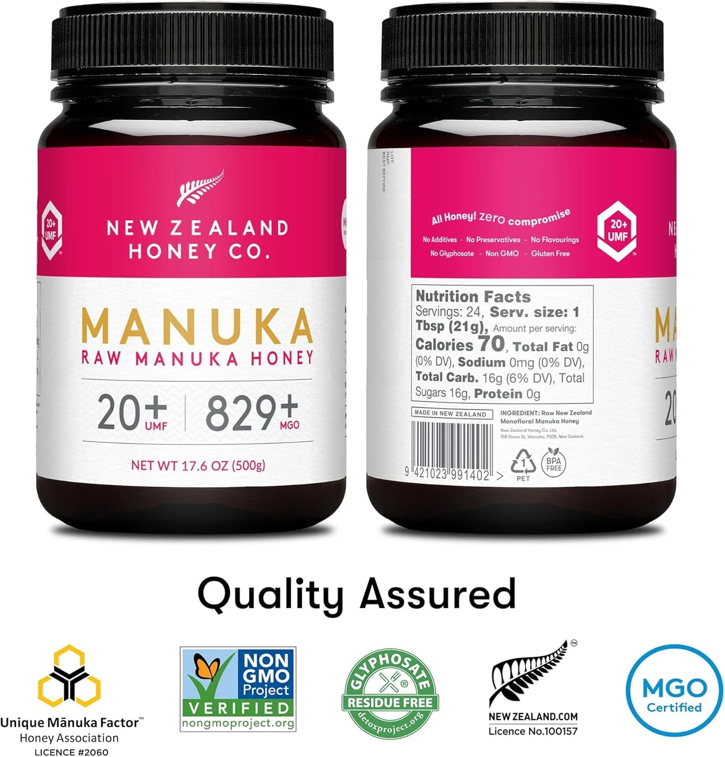 New Zealand Honey Co. – Manuka Honey – UMF 20+ / MGO 829+ – 500 g - Canadian Distribution - Ships Free Within Canada on Orders Above CAD $199 - Image 8