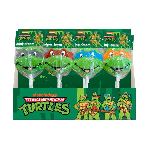 Ninja Turtle Lollipops - 80 × 35 g - Bubblegum Kids - Canadian Distribution - Ships Free Within Canada on Orders Above CAD $199
