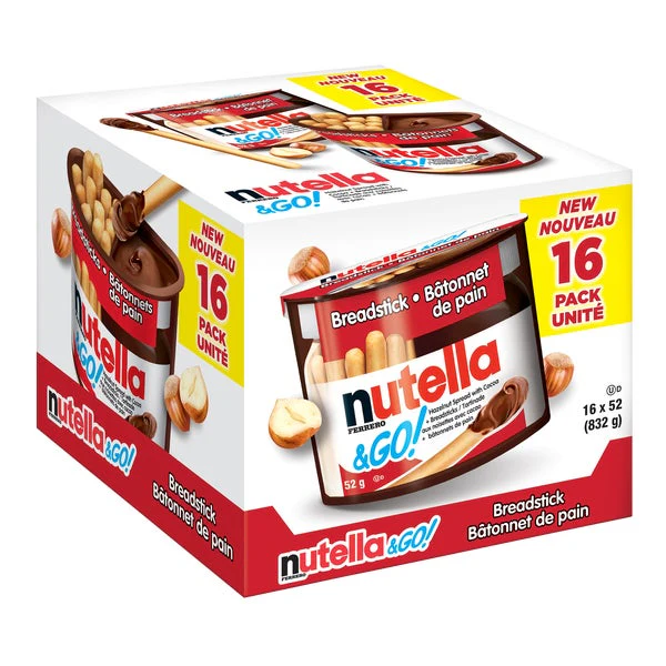 Nutella & Go - 64 x Packs - Nutella - Canadian Distribution - Ships Free Within Canada on Orders Above CAD $199