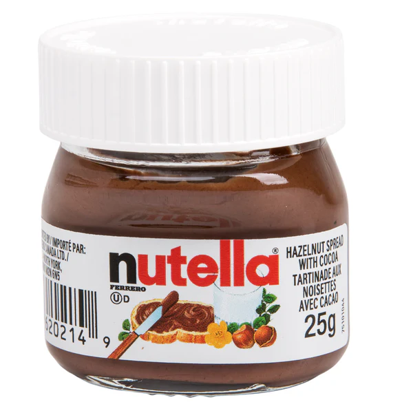 Nutella Mini Jars - 256 × 25 g - Grocery and Food Items - Canadian Distribution - Ships Free Within Canada on Orders Above CAD $199