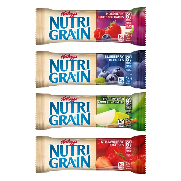 Nutri-Grain Bars Variety Pack - 160 × 37 g - Kellogg’s - Canadian Distribution - Ships Free Within Canada on Orders Above CAD $199