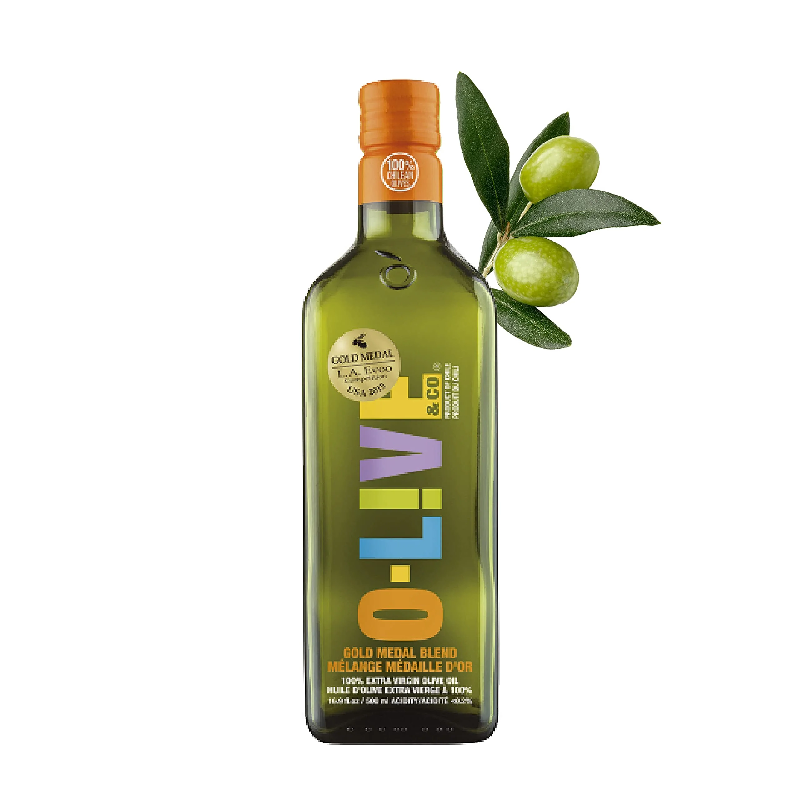O-Live & Co. Gold Medal Winner Extra Virgin Olive Oil 500ml - Cold Pressed Premium Cooking Oil - Canadian Distribution - Ships Free Within Canada on Orders Above CAD $199