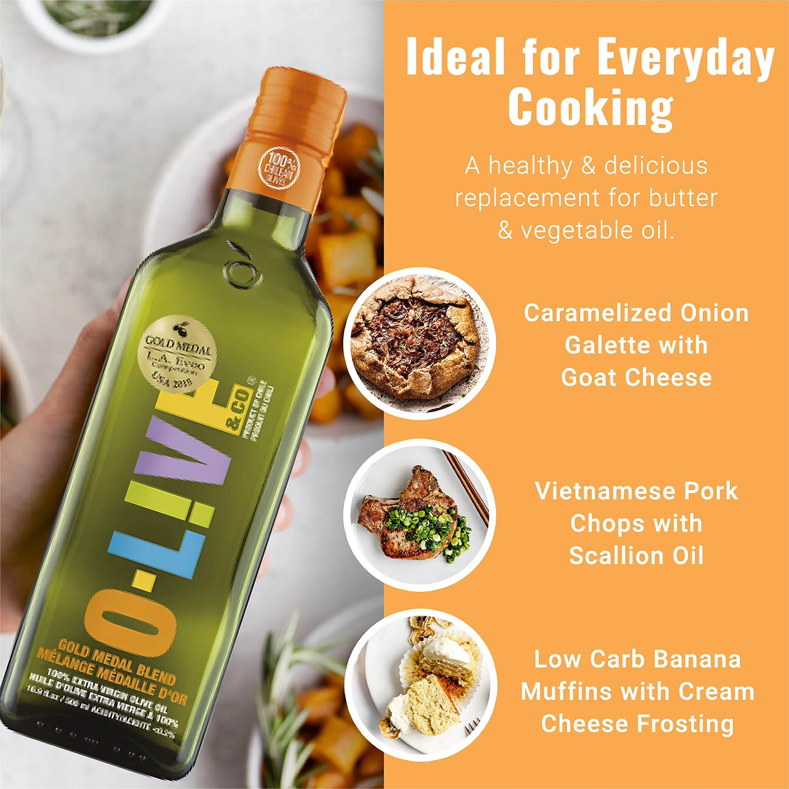 O-Live & Co. Gold Medal Winner Extra Virgin Olive Oil 500ml - Cold Pressed Premium Cooking Oil - Canadian Distribution - Ships Free Within Canada on Orders Above CAD $199 - Image 5