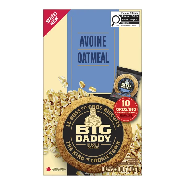 Oatmeal - 40 x Packs - Big Daddy - Canadian Distribution - Ships Free Within Canada on Orders Above CAD $199