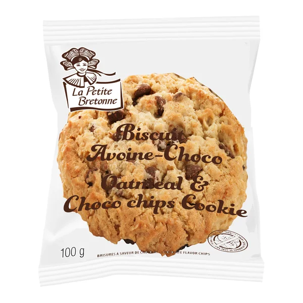 Oatmeal Chocolate Chip Cookies - 144 x Packs of 2 - La Petite Bretonne - Canadian Distribution - Ships Free Within Canada on Orders Above CAD $199